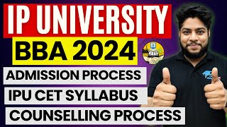 IP University BBA Admission Process 2024 Entrance exam syllabus pattern complete details [upl. by Gylys]