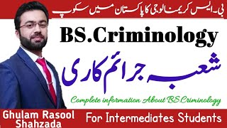 What is Criminology  Scope of BS Criminology in Pakistan  Career in Criminology  Criminlogy jobs [upl. by Ydnak652]