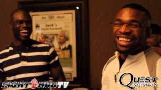 Uriah Hall amp Kelvin Gastelum hangout at TUF 17 afterparty [upl. by Godred505]