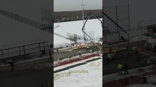 Concrete for the new bleachers at Cherry Hill High School East [upl. by Rogozen]