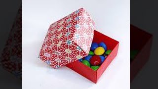 Easy Origami Paper Box  How to Make a Paper Box  Origami Gift Box with Lid shorts [upl. by Duster774]