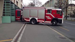 Löschzug der BF Bern rückt vom alten Standort aus [upl. by Eniamej]