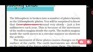 Movement of lithospheric plates volcano  Class7 GEOGRAPHY Ch3 Our Changing Earth PART 1 [upl. by Uird]