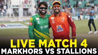 Live  UMT Markhors vs Allied Bank Stallions  Match 4  Bahria Town Champions Cup 2024  M9A1K [upl. by Nikral]