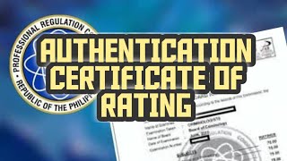 Paano magpa authenticate ng Certificate of Rating sa PRC [upl. by Demaria659]