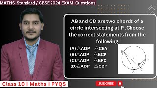 AB and CD are two chords of a circle intersecting at P Choose the correct statements from the [upl. by Anuahsat235]