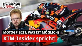 Exklusiv Was sich KTM von der MotoGPSaison 2021 verspricht  Interview Sebastian Risse [upl. by Ahnavas]