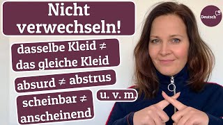 Bitte nicht verwechseln Wortschatz Deutsch B2 C1 C2 [upl. by Eenel]