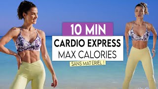 10MIN CARDIO EXPRESS BRÛLEGRAISSES  Rapide sans matériel intense  Sissy MUA [upl. by Alet]