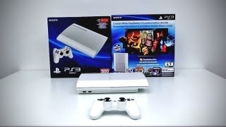 Crystal White PlayStation 3 Limited Edition Bundle Unboxing White PS3 [upl. by Ewan]