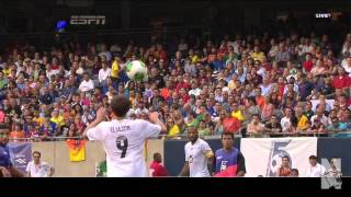 Matt Eliason bicycle kick goal  Messi and Friends Chicago [upl. by Squier]