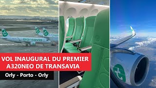 On senvole avec Transavia pour le vol inaugural de son 1er A320Neo 💚 [upl. by Raddi]