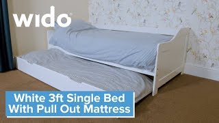 Wido Single Wooden Bed Frame with Pull Out Underbed BED3 [upl. by Natie]