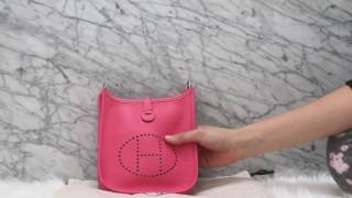 Unboxing Hermes Mini Evelyne TPM Rose Azalee Clemence Bag [upl. by Levitus863]