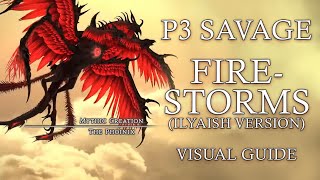 FFXIV  Firestorms of Asphodelos ILYAish Visual Guide for P3S Spread Ashplume [upl. by Attoynek166]