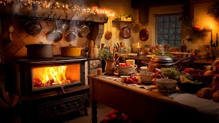 Cozy Wood Stove Ambience  Sounds of a Country Kitchen in Winter  6 Hours [upl. by Aramoy797]