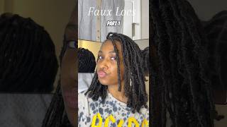 Natural Faux Locs tutorial locs locstyles naturalhairstyles protectivestyles shorts [upl. by Aryaz]