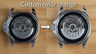 Replacing Seiko rotor with a custom rotor  Seiko mod series [upl. by Dahij658]