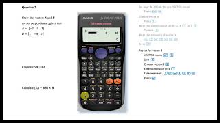 How to Calculate With Vectors on Casio Scientific Calculators [upl. by Higginbotham612]