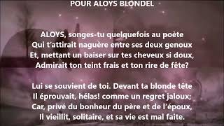 Pour Aloys Blondel  François Coppée lu par Yvon Jean [upl. by Adalia]