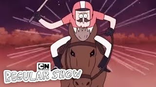 Battle for the Cart  Regular Show  Cartoon Network [upl. by Aihsekel]