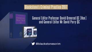 Blackstone’s Criminal Practice 2017 [upl. by Arraet]