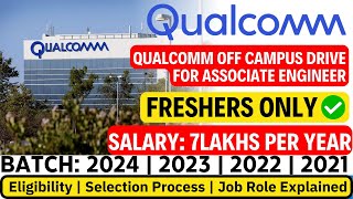 Qualcomm Recruitment 2024  Qualcomm OFF Campus Drive For 2024  2023 Batch Hiring [upl. by Cartie652]