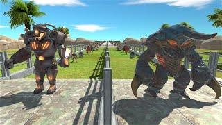 Ranthorn vs Reactor Goro DR Competition  Animal Revolt Battle Simulator [upl. by Limaj337]