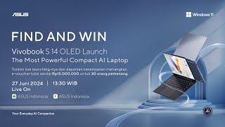 ASUS Vivobook S 14 OLED  Live Launching Event [upl. by Korry]