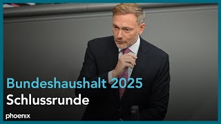 Schlussrunde zum Haushaltsgesetz 2025 am 130924 [upl. by Hephzipa]