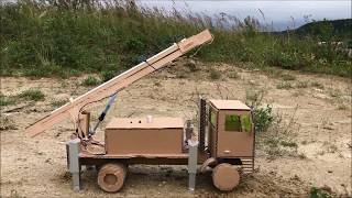 DIY Drilling Rig for Drilling Water Wells  Cardboard Toy [upl. by Haldeman]