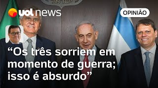 Tarcísio e Caiado posarem sorrindo ao lado de Netanyahu em meio à guerra é absurdo  Tales Faria [upl. by Danyluk]