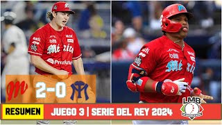 DIABLOS ROJOS a un PASO DEL CAMPEONATO en SERIE DEL REY tras derrotar 20 a SULTANES  Resumen [upl. by Elehcir]