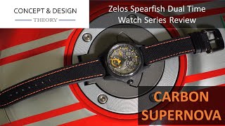 Zelos Spearfish Dual Time Carbon SUPERNOVA Watch [upl. by Bj]