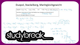 Duopol Stackelberg Marktgleichgewicht  Preistheorie [upl. by Egide]