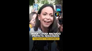 María Corina Machado proyecta resultados tempranos e irreversibles de elecciones presidenciales [upl. by Ettezoj273]