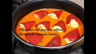 Pimientos del piquillo rellenos de bacalao [upl. by Ahsikad101]