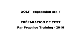 OQLF Expression Orale 2016 [upl. by Kong]