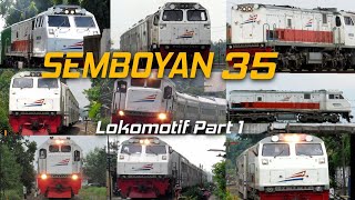 Kompilasi Semboyan 35 Kereta Api Lokomotif  LOCOMOTIVE HORN COMPILATION [upl. by Beckerman]