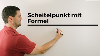 Scheitelpunkt mit Formel bestimmen Parabeln quadratische Funktion  Mathe by Daniel Jung [upl. by Aitra152]