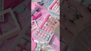 My colorful keyboard ✨🌈⌨️pastel pink aesthetic [upl. by Mecke]