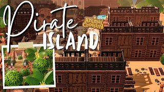 PIRATE THEMED ISLAND  tropical island tour with pirate ships  Animal Crossing New Horizons [upl. by Luoar]