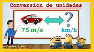 Convertir metros por segundo a kilómetros por hora ms a kmh  Explicación y ejemplos [upl. by Phyllys]