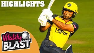 Glamorgan v Gloucestershire  High Drama As Fakhar amp Salter Star  Vitality Blast 2019  Highlights [upl. by Elocel]