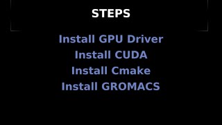 Any GROMACS installation with GPU [upl. by Aihsar]