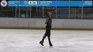 Corentin Spinar ‐ 2024 Masters de Patinage FS [upl. by Zedecrem]