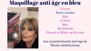 Maquillage anti âge en bleu [upl. by Ykcul]