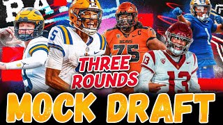 PFF 3Round 2024 NFL Mock Draft  Mock The Mock [upl. by Seline]