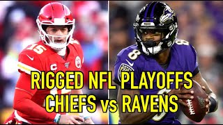 NFL Rigged Chiefs vs Ravens  AFC Championship  Scripted Breakdown [upl. by Adnala]