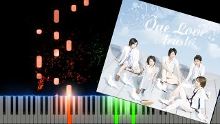 Arashi One Love Piano Cover Midi tutorial Sheet app Karaoke [upl. by Ecnaled109]